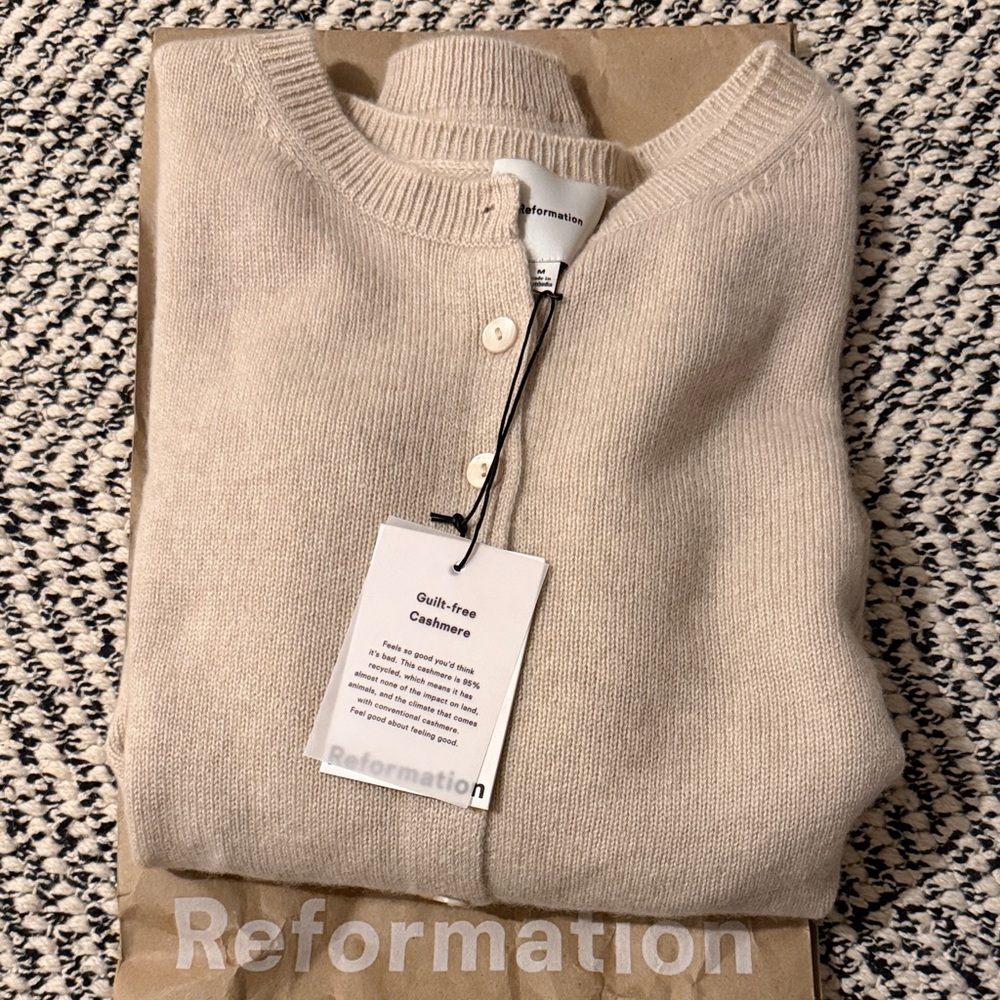 Reformation Clara Cashmere Cardigan NWT
